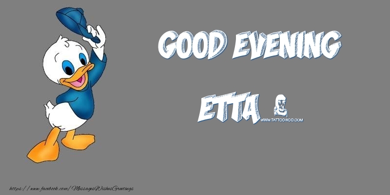 Greetings Cards for Good evening - Good Evening Etta